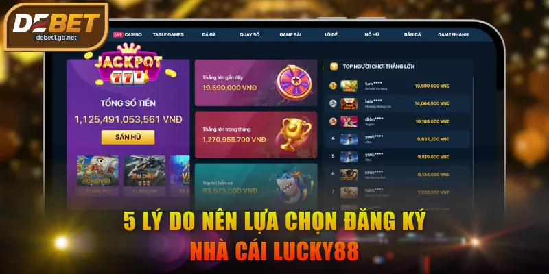 5 lý do nên lựa chọn đăng ký nhà cái LUCKY88